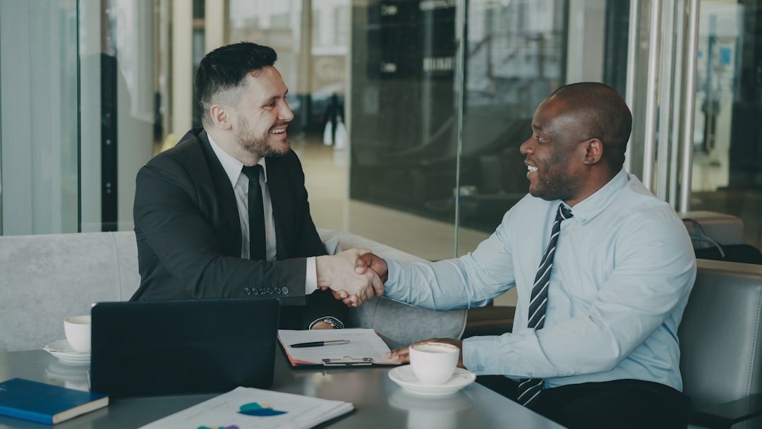handshake between colleagues