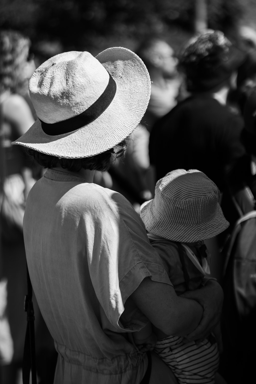 family gathering outdoors
